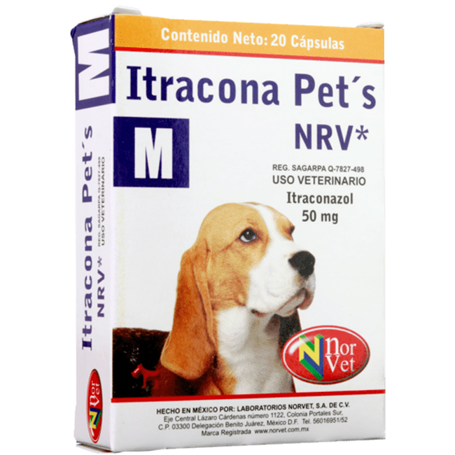 Itraconapets M 50 mg. 20 Capsulas - Norvet Itraconapets M 50 mg. 20 Capsulas - Norvet
